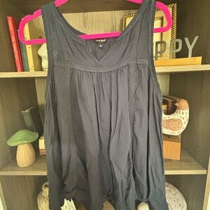 Lucky Brand Navy Blue Sleeveless Top